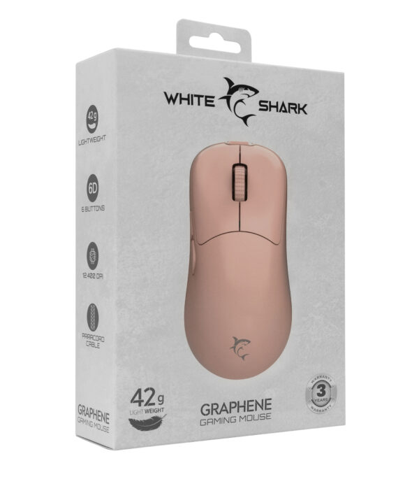 Mouse Ottico 6D USB 12400 dpi Graphene Rosa - immagine 2