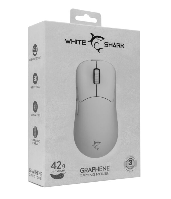 Mouse Ottico 6D USB 12400 dpi Graphene Bianco - immagine 2