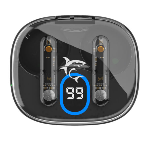Auricolari Wireless Bluetooth v5.3 Custodia di Ricarica con Display Nero - immagine 3