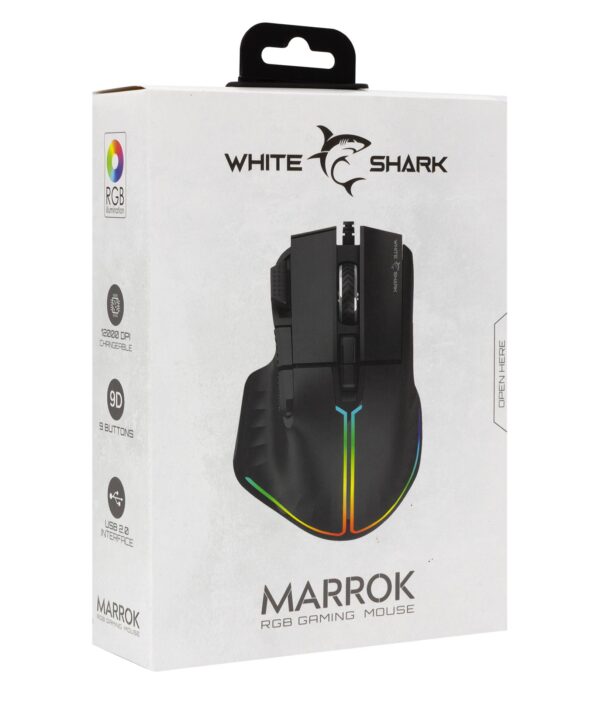 Mouse Gaming RGB USB 12000 dpi 9 Tasti Nero Marrok - immagine 2