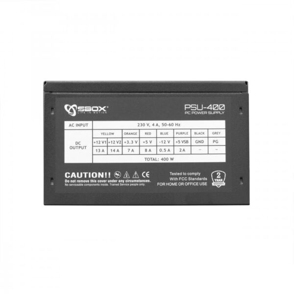 Alimentatore per PC 400W ATX Ventola 12cm - immagine 4