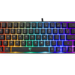 Tastiera Gaming USB 68 Tasti con Retroilluminazione LED RGB Nero