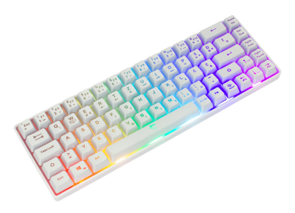 Tastiera Gaming USB 68 Tasti con Retroilluminazione LED RGB Bianco - immagine 3