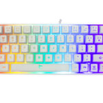Tastiera Gaming USB 68 Tasti con Retroilluminazione LED RGB Bianco