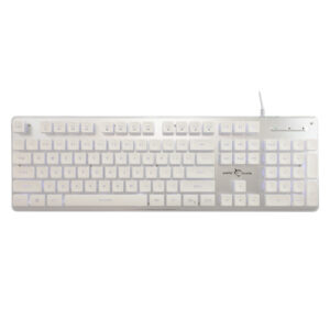Tastiera Gaming USB 104 Tasti con Retroilluminazione LED Bianco
