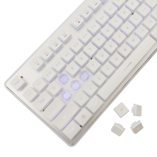 Tastiera Gaming USB 104 Tasti con Retroilluminazione LED Bianco - immagine 3