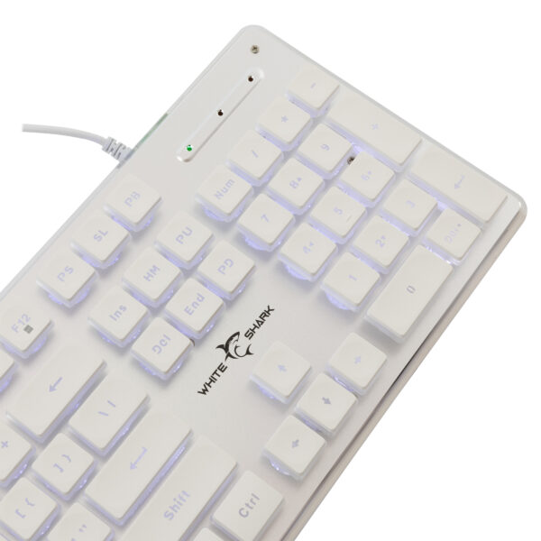 Tastiera Gaming USB 104 Tasti con Retroilluminazione LED Bianco - immagine 4