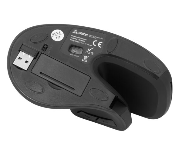 Mouse Verticale Ottico Ergonomico Wireless Nero - immagine 7