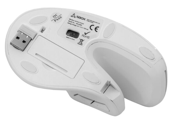 Mouse Verticale Ottico Ergonomico Wireless Bianco - immagine 6