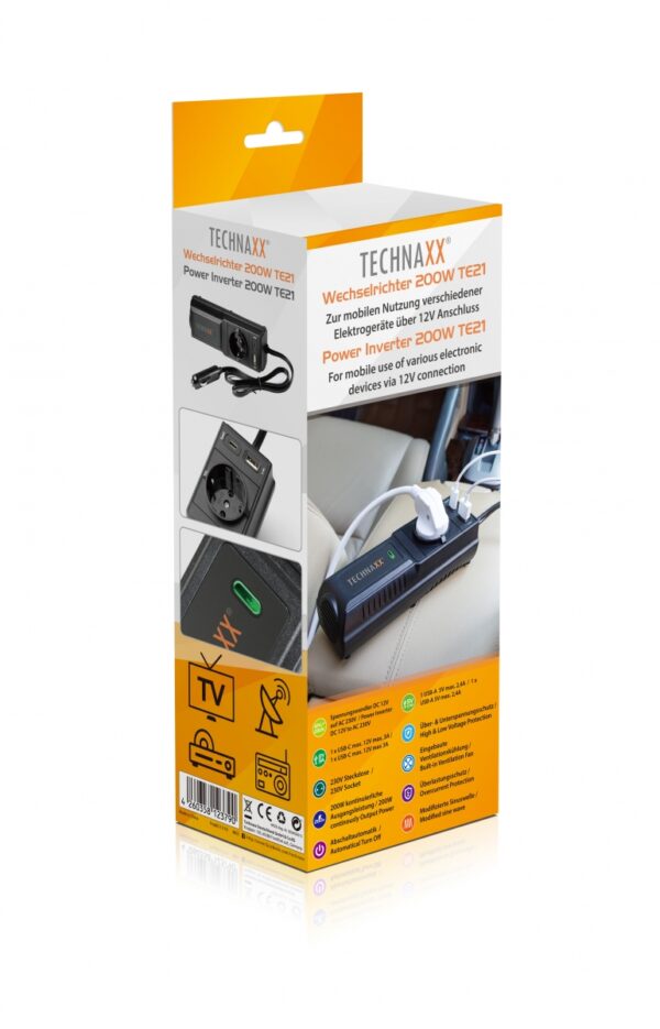 Trasformatore di Corrente per Auto con USB-A e USB-C™, TE-21 - immagine 2