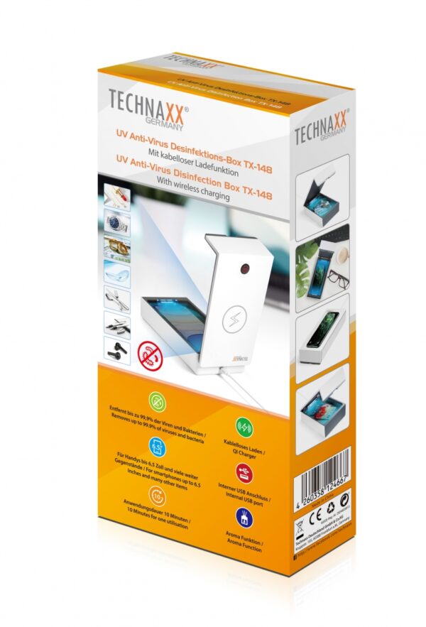Box Disinfettante UV Anti Virus Sterilizzatore Portatile Ricarica QI - immagine 2
