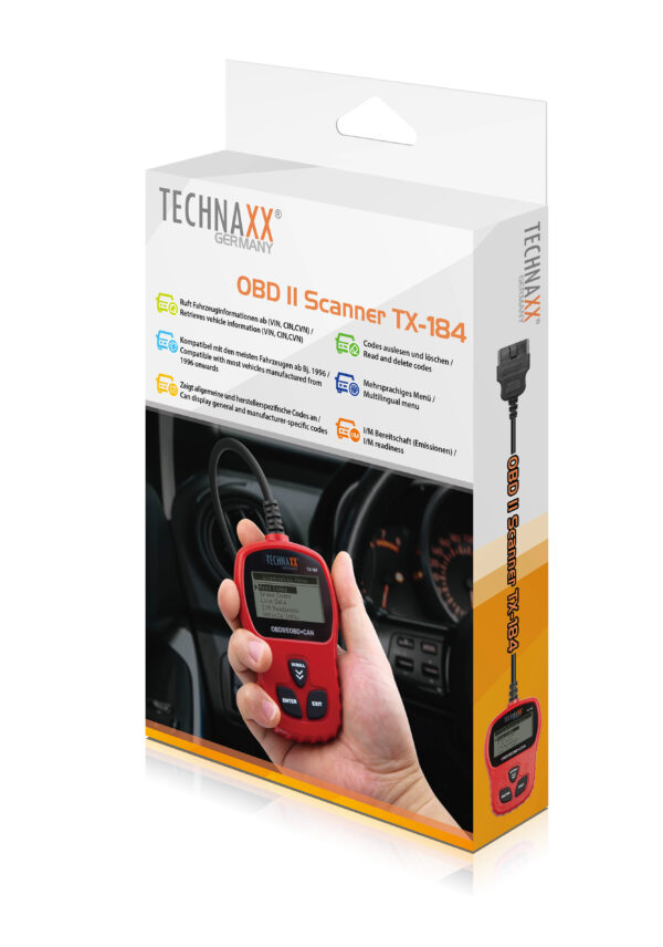 Scanner Universale Lettore di Codici OBD II Strumento di Diagnostica Auto dal 1996 - immagine 2
