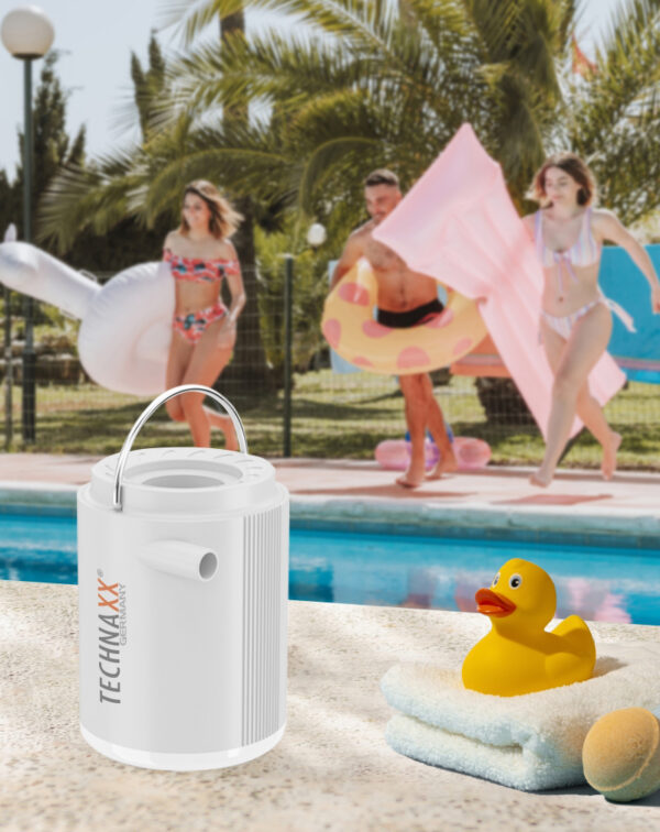 Mini Pompa ad Aria con Batteria Ricaricabile e Luce LED da Campeggio, TX-261 - immagine 10