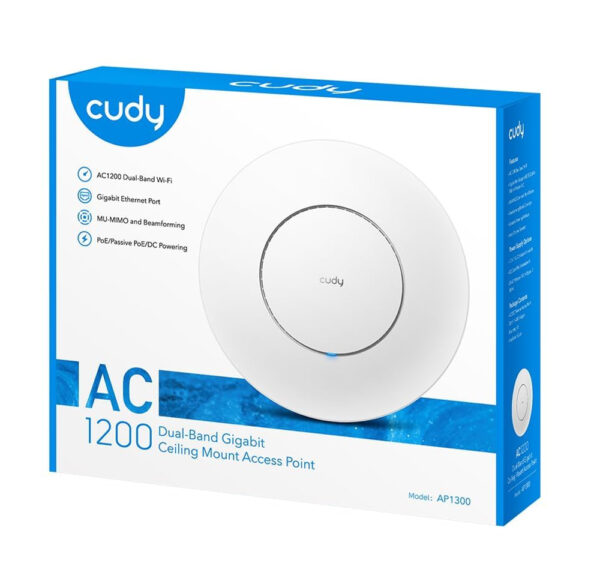 Punto di Accesso Wireless Gigabit Dual Band AC1200 PoE con supporto Mesh, AP1300 - immagine 2