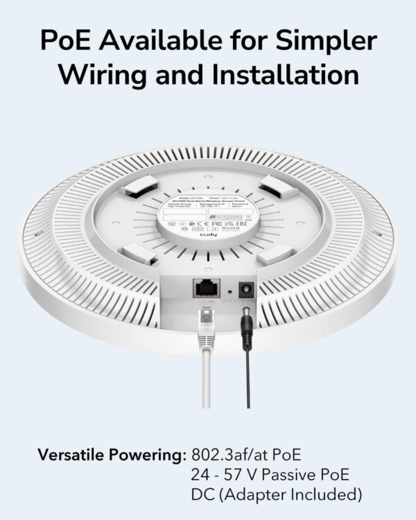 Punto di Accesso Wireless Gigabit Dual Band AC1200 PoE con supporto Mesh, AP1300 - immagine 4