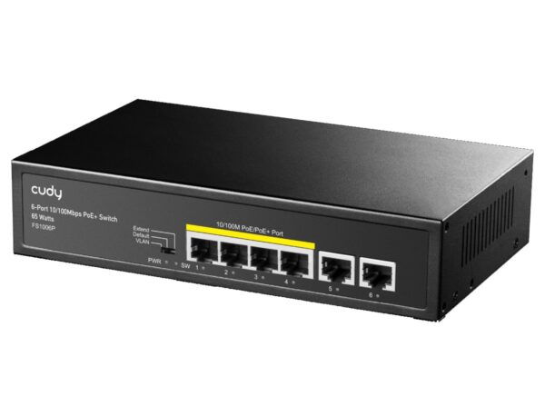 Switch PoE+ 6 Porte 10/100M 60W, FS1006P