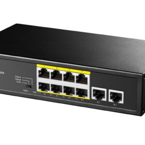 Switch PoE+ 10/100M a 8 Porte con 2 Porte Uplink, FS1010P
