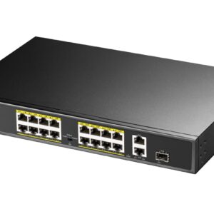 Switch PoE+ 10/100M a 16 Porte con 2GbE e 1 Porta SFP, FS1018PS1