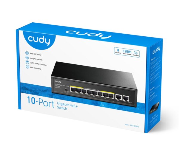 Switch Gigabit PoE+ 10 Porte, GS1010PE - immagine 2