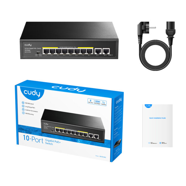 Switch Gigabit PoE+ 10 Porte, GS1010PE - immagine 6