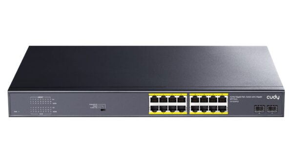 Switch Gigabit PoE+ 16 Porte con 2 slot SFP Gigabit, GS1020PS2 - immagine 2