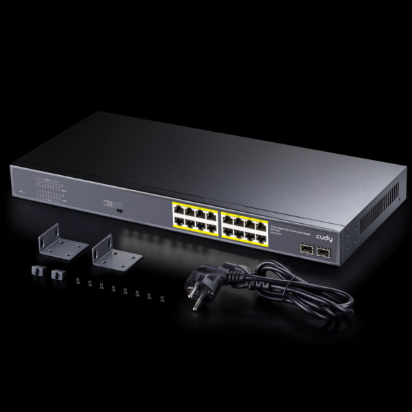Switch Gigabit PoE+ 16 Porte con 2 slot SFP Gigabit, GS1020PS2 - immagine 6
