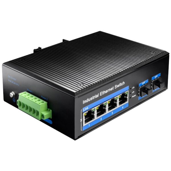 Switch Industriale Gigabit 4 Porte con 2 slot SFP, IG1004S2 - immagine 3