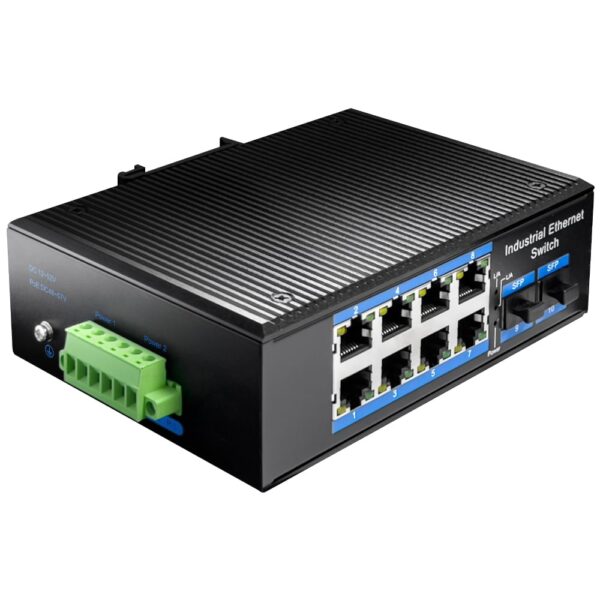 Switch Industriale Gigabit 8 Porte con 2 slot SFP, IG1008S2 - immagine 3