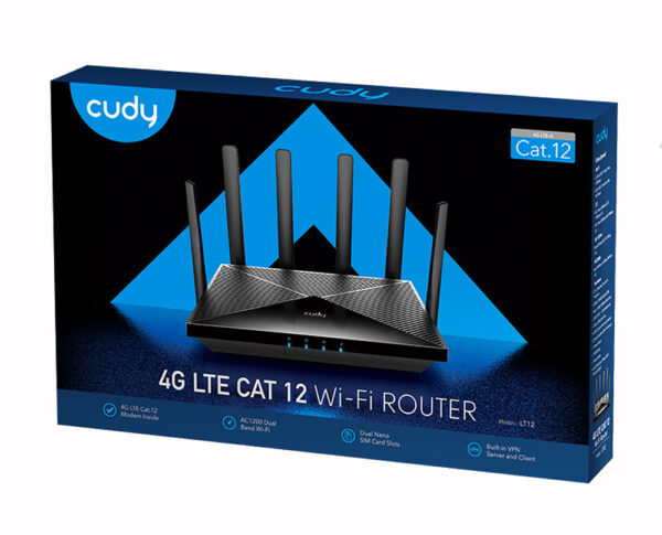 Router Wireless Dual Band AC1200 WiFi 4G LTE CAT.12, LT12 - immagine 2