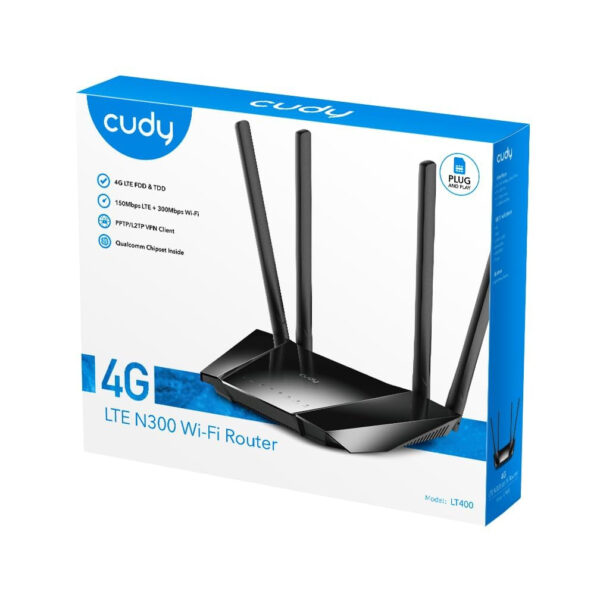 Router WiFi 4G LTE con Sim 300Mbps Porta LAN/WAN, LT400 - immagine 2