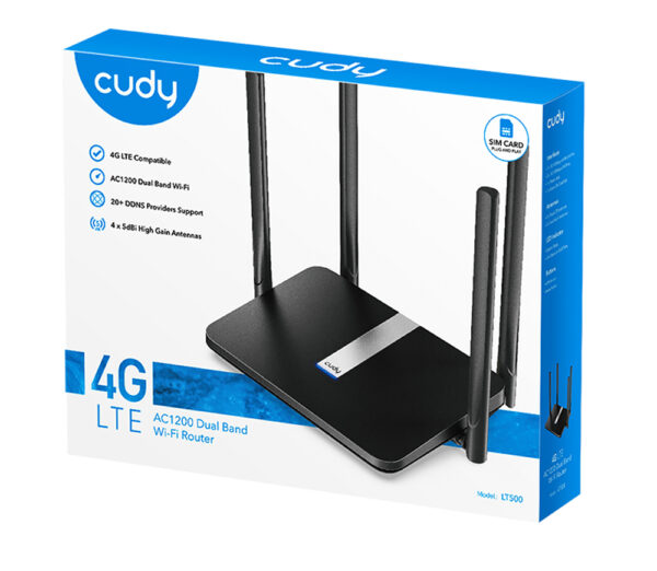 Router Wi-Fi Dual Band 4G LTE AC1200, LT500 - immagine 2