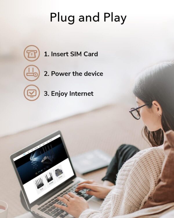 Router WiFi Gigabit AC1200 4G LTE Cat.6 con Sim 300Mbps, LT700 - immagine 8