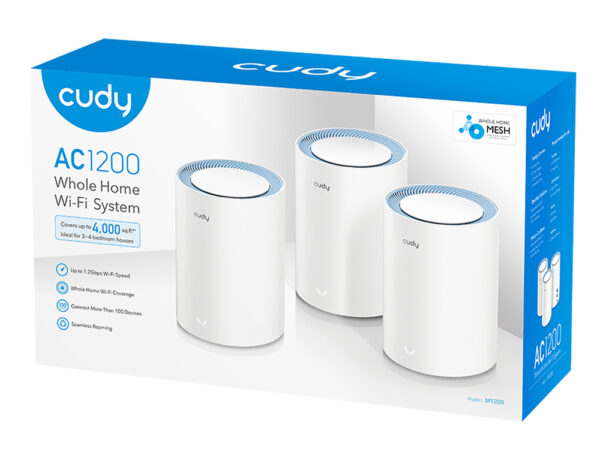Sistema Wi-Fi Mesh AC1200 Dual Band per Tutta la Casa, M1200 3pz - immagine 2
