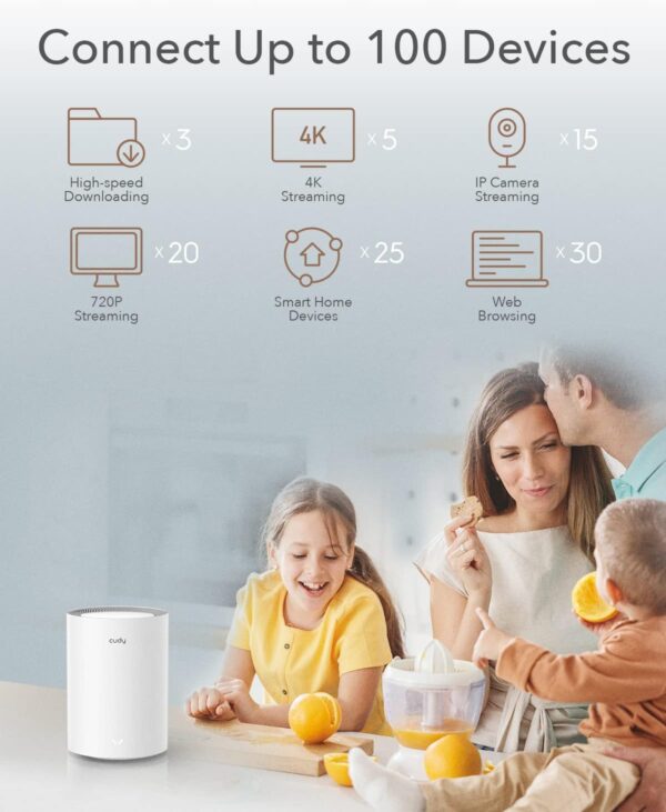 Sistema Wi-Fi 6 Mesh AX1800 Dual Band per Tutta la Casa, M1800 2pz - immagine 4