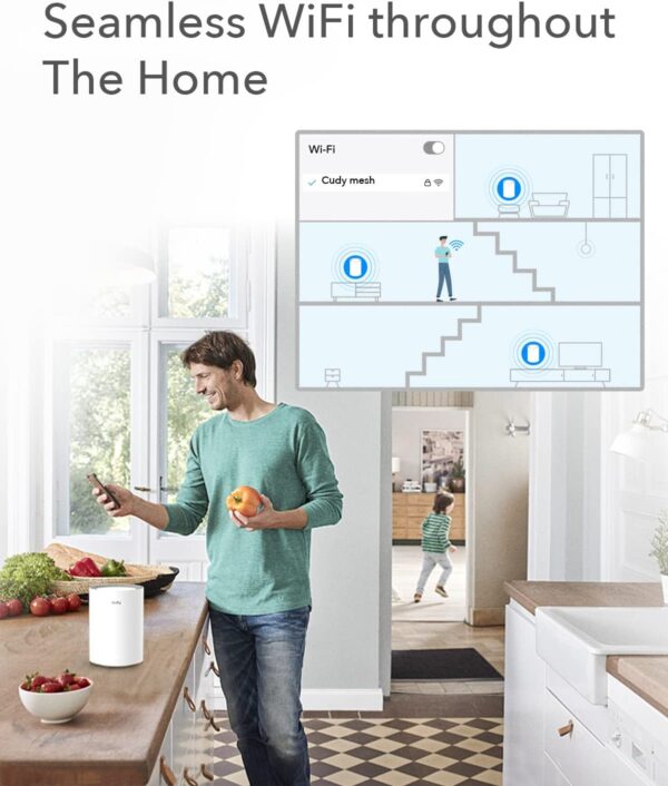 Sistema Wi-Fi 6 Mesh AX1800 Dual Band per Tutta la Casa, M1800 2pz - immagine 6