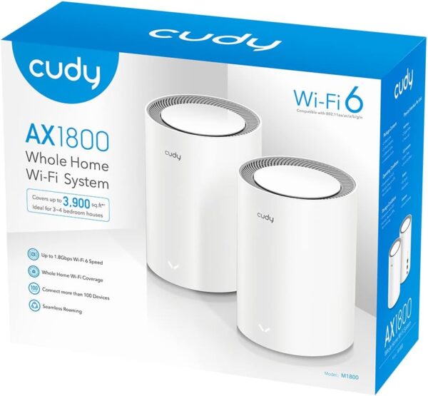 Sistema Wi-Fi 6 Mesh AX1800 Dual Band per Tutta la Casa, M1800 2pz - immagine 2