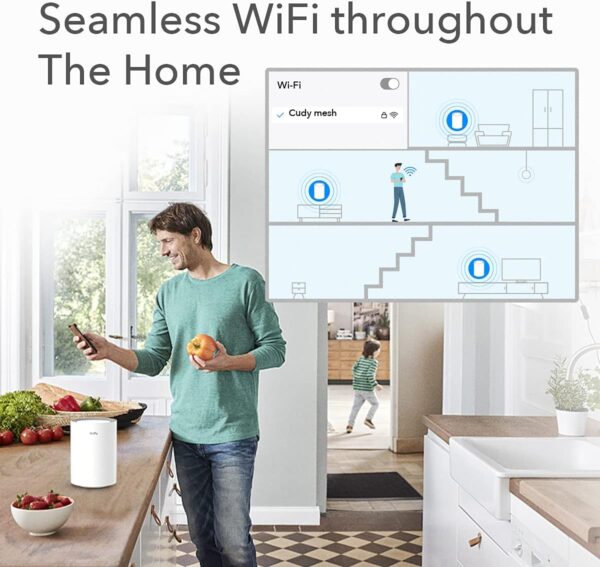 Sistema Wi-Fi 6 Mesh AX1800 Dual Band per Tutta la Casa, M1800 3pz - immagine 6