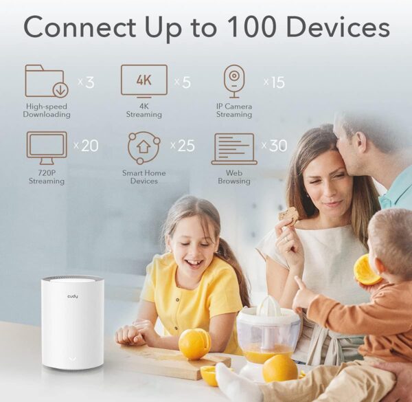 Sistema Wi-Fi 6 Mesh AX1800 Dual Band per Tutta la Casa, M1800 3pz - immagine 4