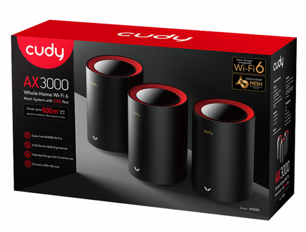 Sistema Wi-Fi 6 Mesh AX3000 2.5G Dual Band, M3000 3pz - immagine 2