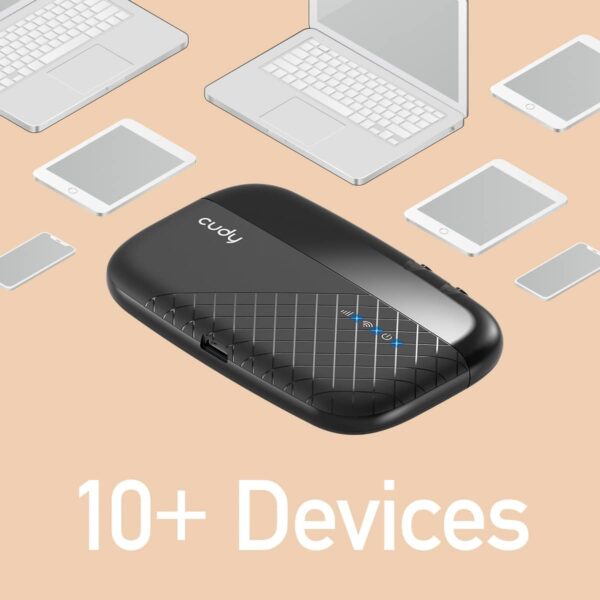 Pocket Wi-Fi Hotspot 3G/4G LTE Via SIM 150 Mbps, MF4 - immagine 6