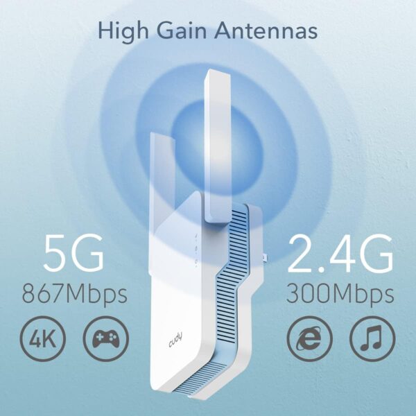 Extender WiFi Dual Band Booster Wireless AC1200, RE1200 - immagine 4