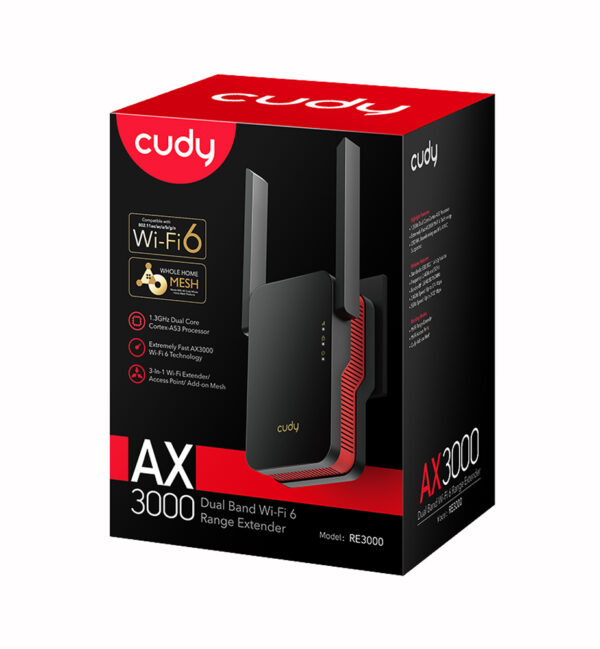 Extender WiFi 6 Dual Band Booster Wireless AX3000, RE3000 - immagine 2