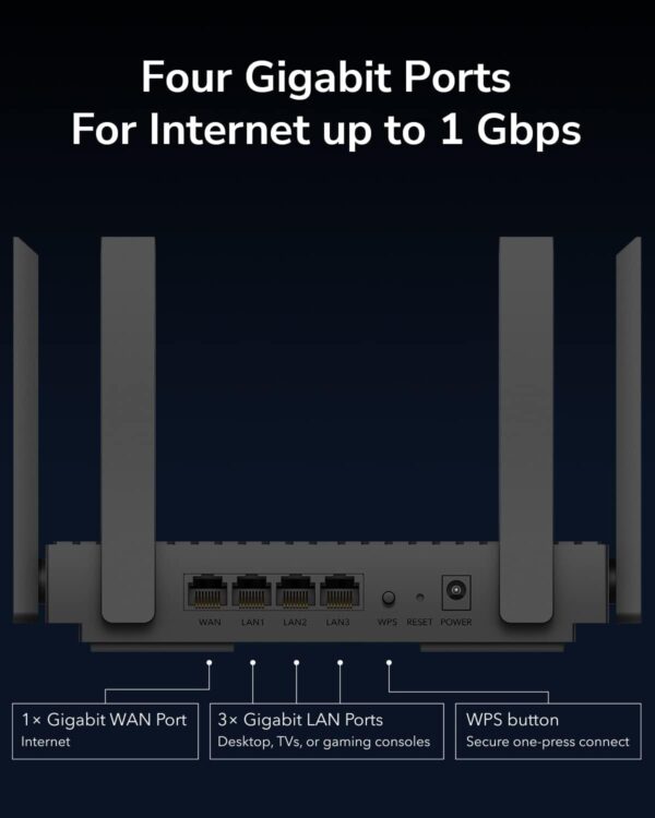 Mesh Router Wi-Fi 6 AX3000 Dual Band Gigabit, WR3000 - immagine 7