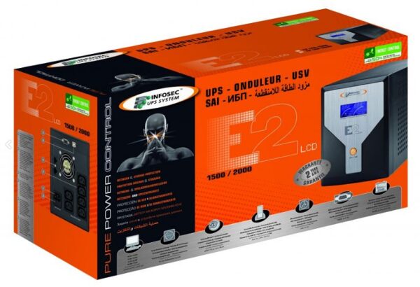 Gruppo di Continuità UPS E2 1500VA LCD Line Interactive Onda Sinusoidale - immagine 2