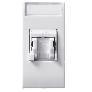 Domus S44 Presa RJ45 Cat.5E UTP Connettore 3M con Tappo Bianco Lucido