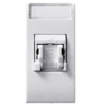 Domus S44 Presa RJ45 Cat.6 UTP Connettore 3M con Tappo Bianco Lucido