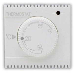 Domus S44 Termostato Elettronico con Manopola 230V NA+NC 5A 2 Moduli Bianco Lucido