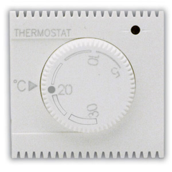 Domus S44 Termostato Elettronico con Manopola 230V NA+NC 5A 2 Moduli Bianco Lucido