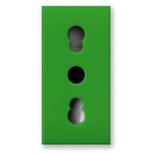 Presa Bipasso 2P+T 10/16A 250V S44 Verde Lucido, 442006/15TSV