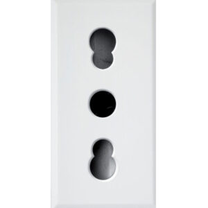 WHITEK S44 Presa bipasso 2P+T 10/16A 250V 1 Modulo Bianco Opaco, 446006/15TS